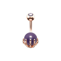 Load image into Gallery viewer, Bauchnabelpiercing Kralle Edelstahl Stein - chic - net.de
