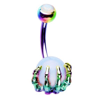 Load image into Gallery viewer, Bauchnabelpiercing Kralle Edelstahl Stein - chic - net.de
