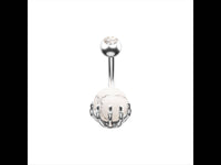 Load image into Gallery viewer, Bauchnabelpiercing Kralle Edelstahl Stein - chic - net.de
