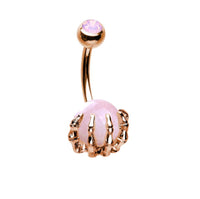 Load image into Gallery viewer, Bauchnabelpiercing Kralle Edelstahl Stein - chic - net.de
