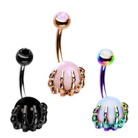 Load image into Gallery viewer, Bauchnabelpiercing Kralle Edelstahl Stein - chic - net.de
