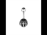 Load image into Gallery viewer, Bauchnabelpiercing Kralle Edelstahl Stein - chic - net.de
