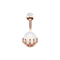 Load image into Gallery viewer, Bauchnabelpiercing Kralle Edelstahl Stein - chic - net.de
