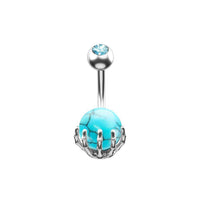Load image into Gallery viewer, Bauchnabelpiercing Kralle Edelstahl Stein - chic - net.de
