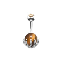 Load image into Gallery viewer, Bauchnabelpiercing Kralle Edelstahl Stein - chic - net.de
