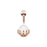 Load image into Gallery viewer, Bauchnabelpiercing Kralle Edelstahl Stein - chic - net.de
