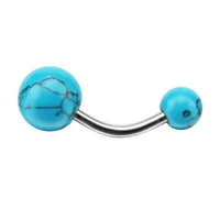 Load image into Gallery viewer, Bauchnabelpiercing Stein Kugeln Edelstahl - chic - net.de
