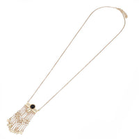 Load image into Gallery viewer, Brass Kette gold Anhänger Stein schwarz Ketten Raute ca.45cm - chic - net.de
