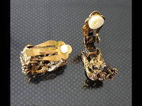 Load image into Gallery viewer, Brass Ohrringe antik golden oxidiert Ring Geflochten Kreise klippverschluss - chic - net.de

