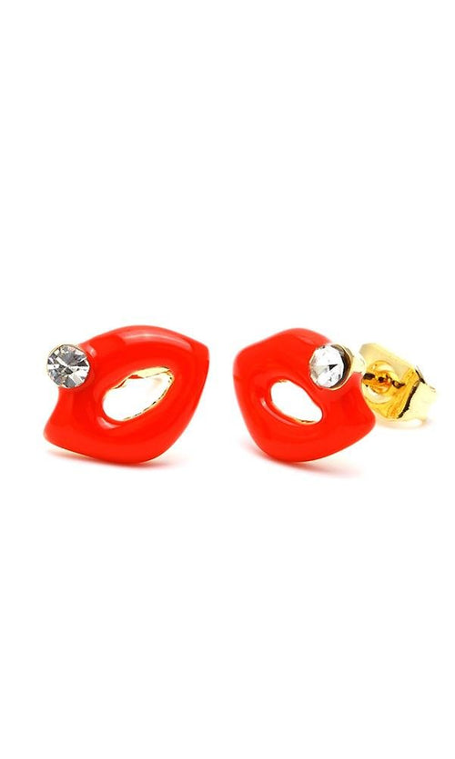 Brass Ohrstecker Stern Sterne bunt Unisex Ohrringe Edelstahl nickelfrei Kommunismus 12 mm - chic - net.de