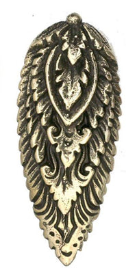 Load image into Gallery viewer, Flesh Tunnel antik gold Messing zum Einhängen Flamme - chicnit.com
