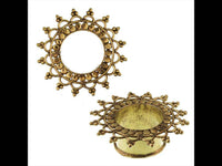 Load image into Gallery viewer, Brass Tunnel antik golden Kreise Bögen Rand nickelfrei Plug Organic Ohrschmuck Messing - chicnit.com
