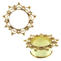 Load image into Gallery viewer, Brass Tunnel Doppelbögen Dreiecke antik gold nickelfrei Plug Messing Expander Schmuck - chicnit.com
