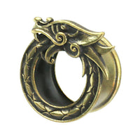 Load image into Gallery viewer, Brass Tunnel Midgard Viking Weltenschlange antik gold - chicnit.com
