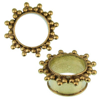 Load image into Gallery viewer, Brass Tunnel Seil Sonne antik gold nickelfrei Plug Organic Messing Expander Ohrschmuck - chicnit.com
