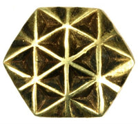 Load image into Gallery viewer, Tribal Plug antik golden Messing Expander Lebensblume zum Einh&auml;ngen Ohrgewicht - chicnit.com
