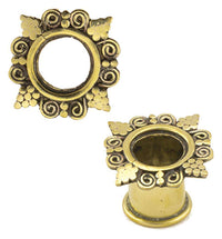 Load image into Gallery viewer, Brass Tunnel Spiralen Punkte Trauben antik gold nickelfrei Plug Messing Expander Schmuck - chicnit.com
