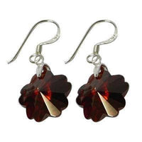 Load image into Gallery viewer, Blumen Zirkonia Ohrringe Silberohrringe facettiert 925 Sterling Silber bunt - chicnit.com

