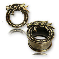 Load image into Gallery viewer, Brass Tunnel Midgard Viking Weltenschlange antik gold - chicnit.com
