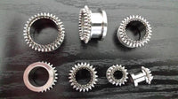 Load image into Gallery viewer, Edelstahl Tunnel Plug Schraubplug kegelförmig Spitze Nieten Stacheln Punk silber - chicnit.com
