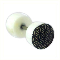 Load image into Gallery viewer, Fake Ohr Piercing Bone Knochen Edelstahl weiß Plug Pfeil Schwan Phönix Abalone - chicnit.com
