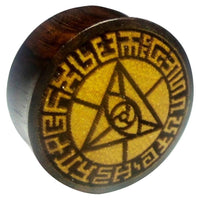 Load image into Gallery viewer, Flesh Plug Auge Dreieck Zeichen Rand Holz Sonoholz Jackfrucht double flared - chicnit.com
