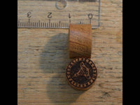 Load image into Gallery viewer, Flesh Plug Teakholz Mjölnir Triskele Runen double flared - chicnit.com
