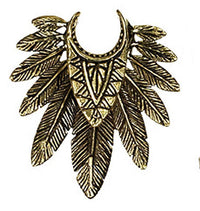 Load image into Gallery viewer, Flesh Tunnel antik gold Messing Plug zum Einhängen Spalt Federschmuck Indianer - chicnit.com
