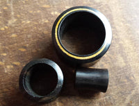 Load image into Gallery viewer, Flesh Tunnel Sonoholz Jackfrucht Holz Rim Inlay gelb Lobe Piercing double flared - chicnit.com
