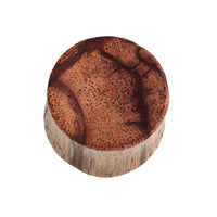 Load image into Gallery viewer, Holz Plug Zebraholz konkav Maserung braun hell dunkel - chicnit.com
