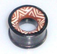 Load image into Gallery viewer, Holz Tunnel Bone Inlay Stern Sonoholz Tamarindenholz Tribal Plug handgeschnitzt Expander - chicnit.com
