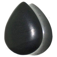 Load image into Gallery viewer, Holzplug schwarz Träne handgeschnitzt Eisenholz Tribal Holz Plug Tunnel Ohrstecker Expander - chicnit.com
