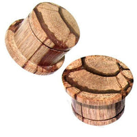 Load image into Gallery viewer, Holzplug Tigerholz hellbraun single flared Naturmuster handgeschnitzt Tribal Holz Plug Tunnel - chicnit.com
