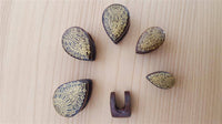 Load image into Gallery viewer, Holzplug Träne Ornament golden Tropfen umgedreht Schlitz Lobe Piercing Holz Plug - chicnit.com
