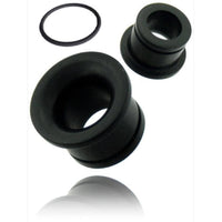 Load image into Gallery viewer, Holztunnel Eisenholz Gummiring schwarz single flared handgeschnitzt Tribal Holz Tunnel Plug - chicnit.com
