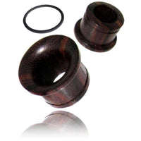 Load image into Gallery viewer, Holztunnel Sonoholz braun single flared Maserung handgeschnitzt Tribal Holz Tunnel Plug - chicnit.com
