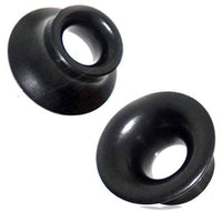 Load image into Gallery viewer, Holztunnel Trichter schwarz handgeschnitzt Eisenholz gemasert Tribal Holz Tunnel Plug Expander - chicnit.com
