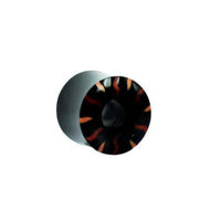 Cargar imagen en el visor de la galería, Horn Tunnel schwarz orange rot Bone Inlay handgeschnitzt Organic Expander Tribal Piercing Plug Ohrstecker - chicnit.com
