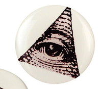 Load image into Gallery viewer, Acryl Plug weiß Allsehendes Auge beige schwarz - chicnit.com
