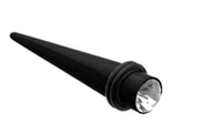 Load image into Gallery viewer, Kristall Piercing Expander Dehnungsstab Straight Dehnstab Unisex Tunnel Plug Ohrstecker schwarz - chicnit.com
