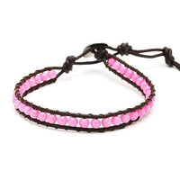 Load image into Gallery viewer, Lederarmbänder Achat gefärbt Perlen bunt Armband Leder verstellbar unisex - chicnit.com
