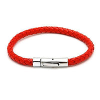 Load image into Gallery viewer, Lederarmbänder rund geflochten Farben Armband Leder Knopfverschluss unisex nickelfrei - chicnit.com
