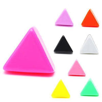 Load image into Gallery viewer, Ohrstecker Dreieck dick bunt 6 mm Acryl Unisex Ohrringe Edelstahl nickelfrei - chicnit.com
