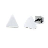 Load image into Gallery viewer, Ohrstecker Dreieck dick bunt 6 mm Acryl Unisex Ohrringe Edelstahl nickelfrei - chicnit.com
