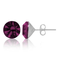 Load image into Gallery viewer, Ohrstecker Glas transparent hellgrün scheinend, 5 mm Ø, facettiert, glitzernd, 925er Sterlingsilber-Stift - chicnit.com
