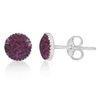 Load image into Gallery viewer, Ohrstecker Glitzer pink Resin 925er Sterling Silber Ohrringe Damen Schmuck - chicnit.com
