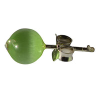 Load image into Gallery viewer, Ohrstecker Katzenauge grün Kristallglas 925 Sterlingsilber - chicnit.com
