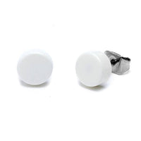 Load image into Gallery viewer, Ohrstecker Scheibe rund bunt 6 mm Acryl Unisex Ohrringe Edelstahl nickelfrei - chicnit.com

