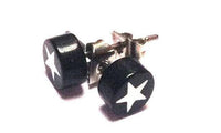Load image into Gallery viewer, Ohrstecker Stern weiß schwarz Edelstahl Unisex Schmuck Ohrringe - chicnit.com
