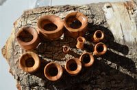 Load image into Gallery viewer, Olivenholz Flesh ribbed Tunnel Lobe Piercing Holz straight - chicnit.com
